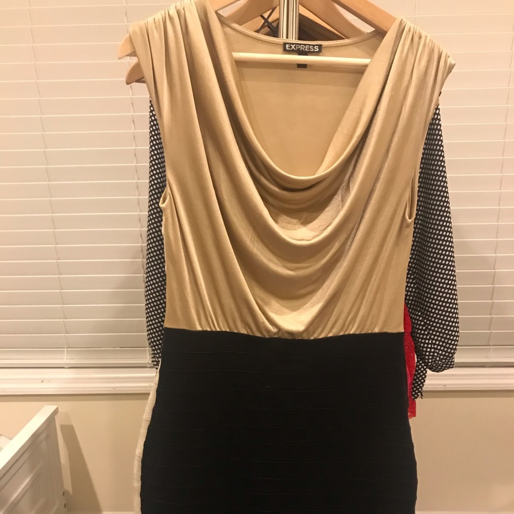 Gold and Black Elegant Dress